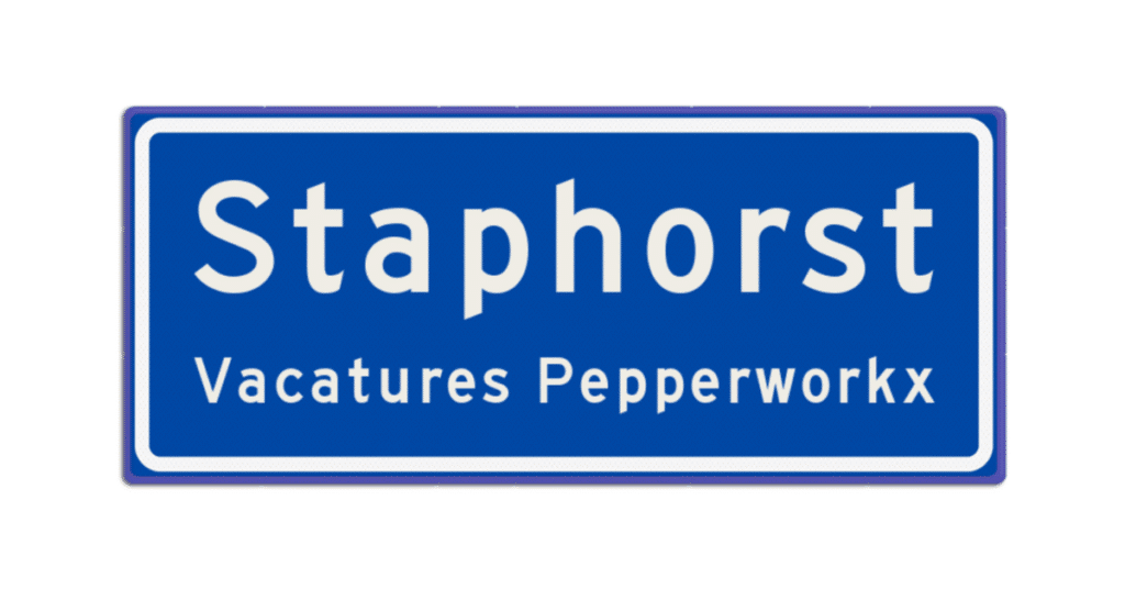 Foto: Vacatures Staphorst plaatsnaambord – Pepperworkx Uitzendbureau